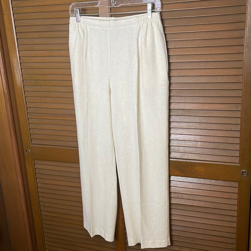 Draper’s & Damon’s Stretch Linen Blend Pull On Pants Medium Petite